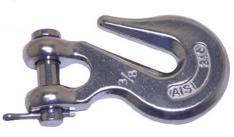 CLEVIS GRAB HOOK 8MM SS316