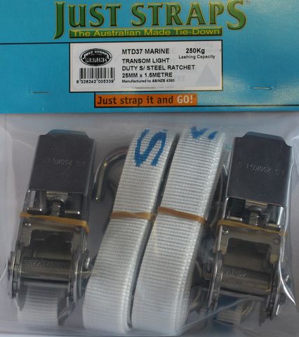 S/S RATCHET 25MM X 1.5M - PAIR