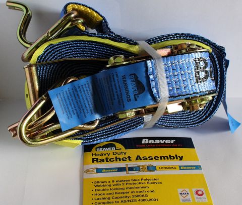 RATCHET TIE DOWN 50MM X 9M TRUCKERS