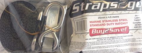 S/S RATCHET STRAP 25MM X 4.5MTR (IMPORT)