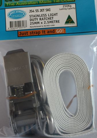 S/S RATCHET 25MM X 2.5 MTRS