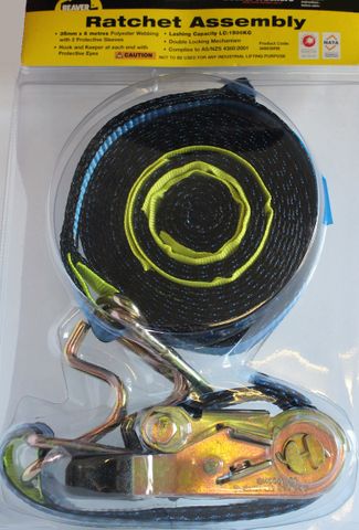 RATCHET TIE DOWN 35MM X 6M TRUCKERS