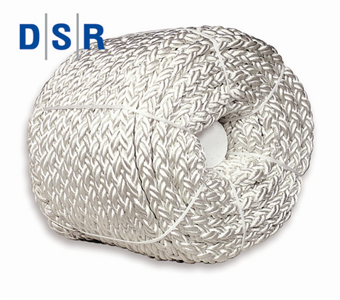 *12MM NYLON 12 PLAIT WHITE - 125MTR COIL