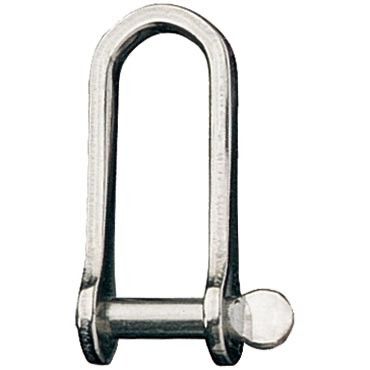 LONG D SHACKLE 6.4MM PL B/S 1400KG