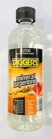 DIGGERS MINERAL TURPS X 1 LTR