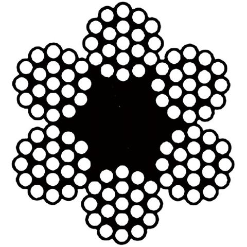 S/S WIRE ROPE 10MM 6X19 AISI 304 FC