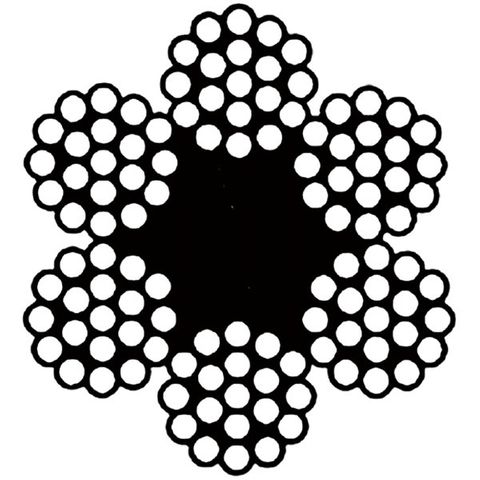 S/S WIRE ROPE 16MM 6X19 AISI 304 FC