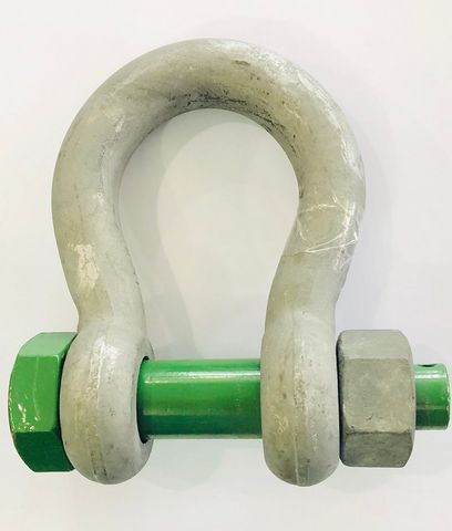 #44MM SAFETY BOW SHACKLE - 25 T GREEN PI