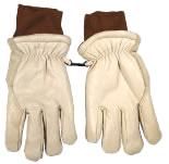 LEATHER FREEZER GLOVE KNITTED CUFFS