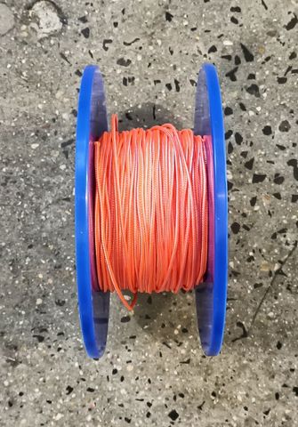 1.7mm D/BRAID DYNEEMA ORANGE/WHITE  /MTR