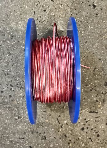 3mm D/BRAID DYNEEMA RED/WHITE  /MTR