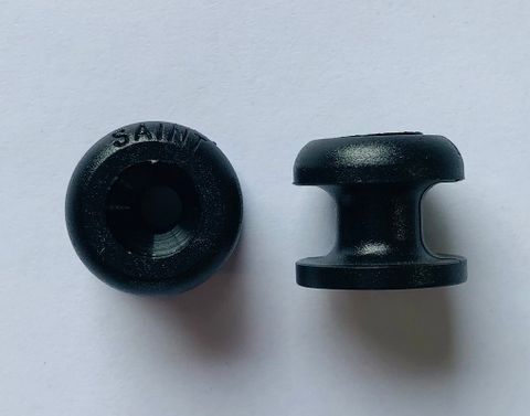 SHOCK CORD BUTTON -BLK  NYLON 8MM  - ea