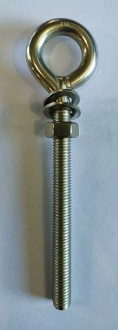 EYE BOLT W/WASHER & NUT 12*120MM SS304