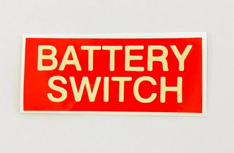 STICKER BATTERY SWITCH