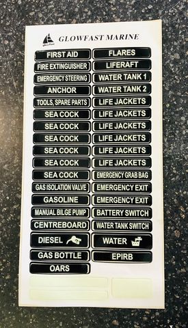 STICKER BOATING LABEL SET