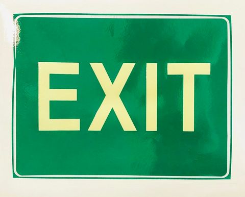 'EXIT' SAFETY LUMO STICKER