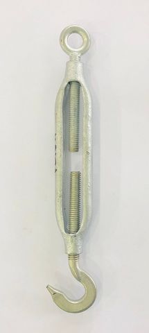 TURNBUCKLE COMMERCIAL HOOK/EYE 12MM HDG