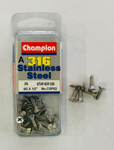 *SELF TAPP SCREWS -CSK 6G X1/2