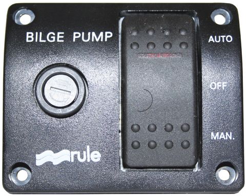 Bilge Pump Control Panel - Rule Rocker Switch 3-way Control