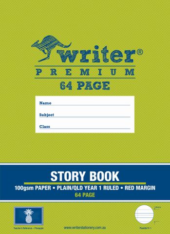 Writer Premium 330x240mm 64pg 1/2 Plain/ 1/2 Qld Yr1 Storybook