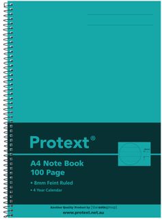 Protext A4 100pg Note Book - Aqua