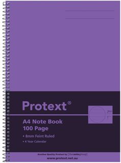 Protext A4 100pg Note Book - Purple