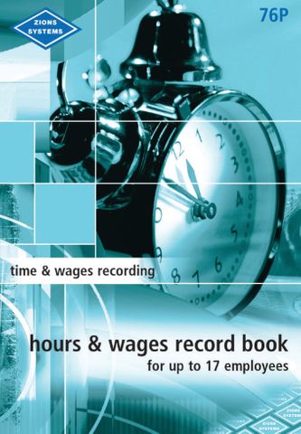 Hours and Wages Record Book - Pocket No. 76P