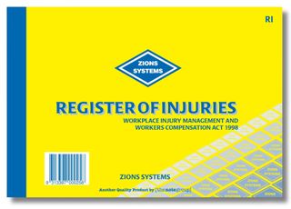 Register of Injuries Book - NSW