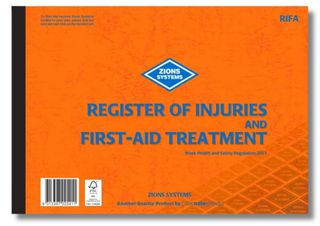 Register of Injuries and First-Aid Treatment Book