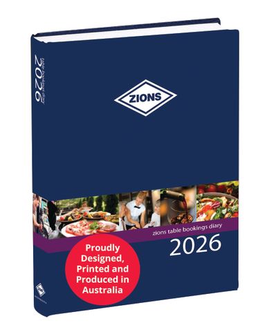Table Bookings Diary 2026 - Pre Order Now Due 1st August