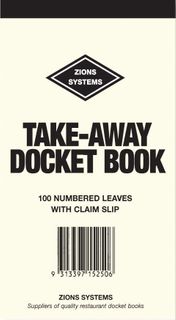 Take-Away (with numbered claim slip) - 100 leaves