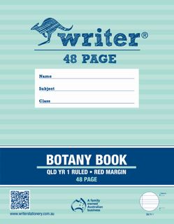 Writer 225x175mm 48pg QLD Yr1 Rld + Margin Botany Book