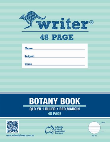 Writer 225x175mm 48pg QLD Yr1 Rld + Margin Botany Book
