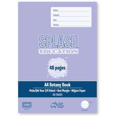 Splash A4 48pg Qld Yr3/4 Botany Book