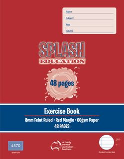 Splash 9*7 48pg 8mm Ruled Exercise Book