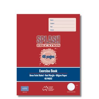 Splash 9*7 48pg 8mm Ruled Exercise Book