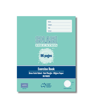 Splash 9*7 96pg 8mm Ruled Exercise Book