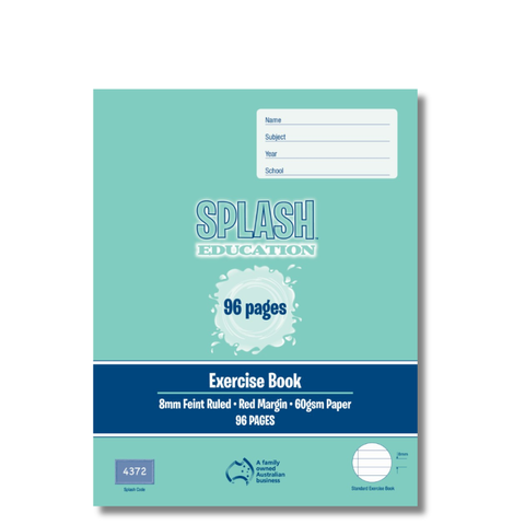 Splash 9*7 96pg 8mm Ruled Exercise Book