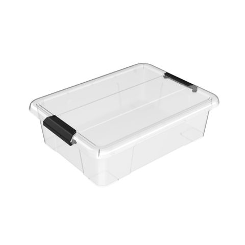 Protext 8.5ltr Clear Storage Tub with clip lock lid