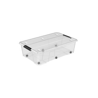 Protext 35ltr Clear Storage Tub with clip lock lid