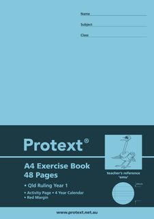 Protext A4 48pg Qld Yr1 Exercise Book