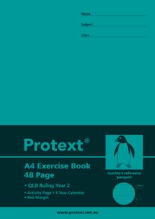 Protext A4 48pg Qld Yr2 Exercise Book