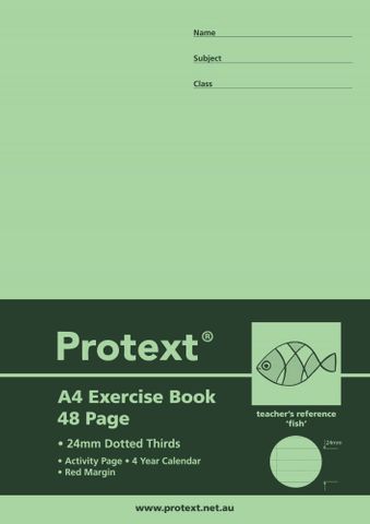 Protext A4 48pg 24mm Dotted Thirds Exercise Book