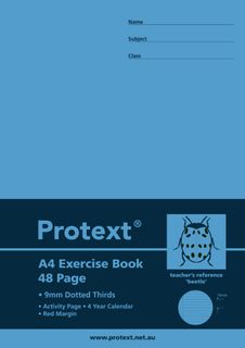 Protext A4 48pg 9mm Dotted Thirds Exercise Book