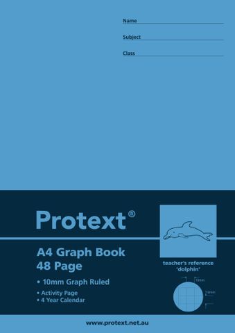 Protext A4 48pg 10mm Graph Exercise Book