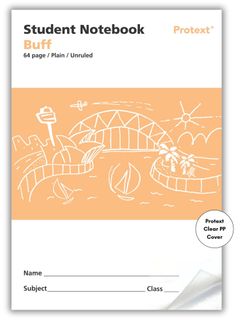 Protext Buff 64pg Plain Student Notebook