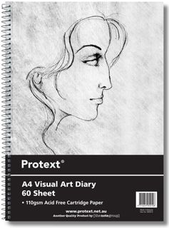 Protext A4 120pg 110gsm Clear PP Visual Art Diary