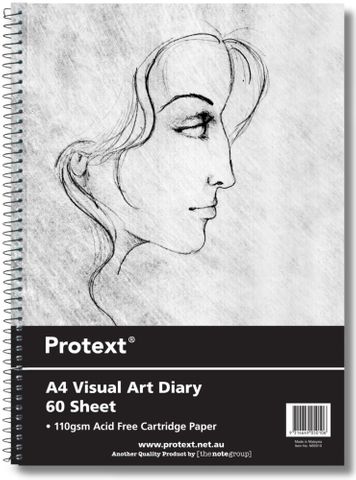 Protext A4 120pg 110gsm Clear PP Visual Art Diary