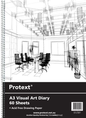 Protext A3 120pg 110gsm Clear PP Visual Art Diary