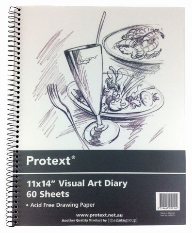 Protext 356x280mm 120pg 110gsm Clear PP Visual Art Diary